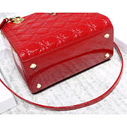 Modishbags Dior Leather Handbag In Red With Gold Hardware - 4