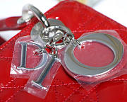 Modishbags Dior Leather Handbag In Red With Silver Hardware - 6