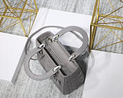 modishbags  Dior Leather Gray Handbag With Silver Hardware - 6