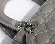 modishbags  Dior Leather Gray Handbag With Silver Hardware - 5