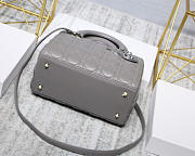 modishbags  Dior Leather Gray Handbag With Silver Hardware - 2