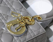 	modishbags Dior Leather Gray Handbag With Gold Hardware - 4