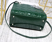 Modishbags Dior Leather Green Handbag With Silver Hardware - 5