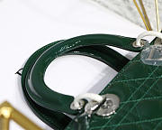 Modishbags Dior Leather Green Handbag With Silver Hardware - 4