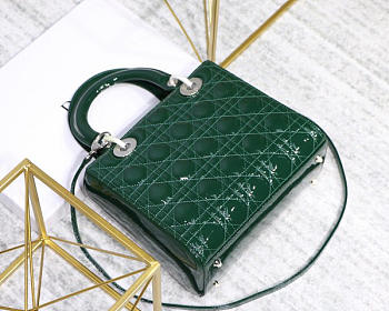 Modishbags Dior Leather Green Handbag With Silver Hardware