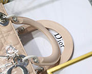 Modishbags Dior Leather Light Pink Handbag With Sliver Hardware - 5