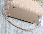 Modishbags Dior Leather Light Pink Handbag With Sliver Hardware - 3