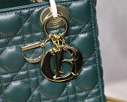 Modishbags Lady Dior Leather Lambskin Dark Green Handbag - 2