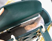 Modishbags Lady Dior Leather Lambskin Dark Green Handbag - 4