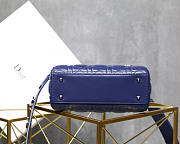 Modishbags Lady Dior Leather Lambskin Dark Blue Handbag - 3