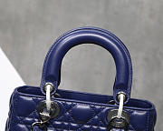 Modishbags Lady Dior Leather Lambskin Dark Blue Handbag - 2