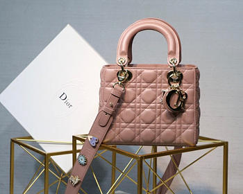 	Modishbags Lady Dior Leather Lambskin Pink Handbag