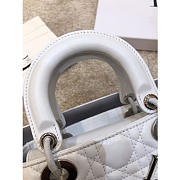 Modishbags Dior Leather Lambskin White Handbag With Silver Hardware - 5