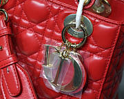 Modishbags Dior Leather Lambskin Red Handbag With Gold Hardware - 5