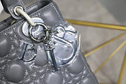 Modishbags Dior Leather Lambskin Grey Handbag With Sliver Hardware - 3