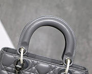 Modishbags Dior Leather Lambskin Grey Handbag With Sliver Hardware - 4