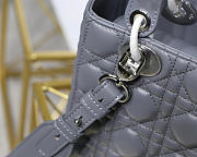 Modishbags Dior Leather Lambskin Grey Handbag With Sliver Hardware - 6