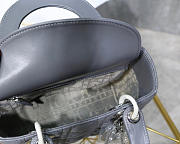 Modishbags Dior Leather Lambskin Grey Handbag With Sliver Hardware - 5