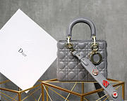 Modishbags Dior Leather Lambskin Grey Handbag With Gold Hardware - 1