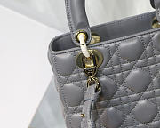 Modishbags Dior Leather Lambskin Grey Handbag With Gold Hardware - 3