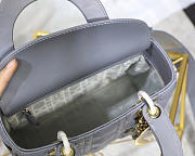 Modishbags Dior Leather Lambskin Grey Handbag With Gold Hardware - 6