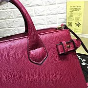 Modishbags Classic Leather Tote Bag With Burgundy - 2