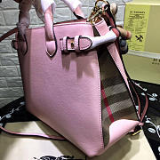 Modishbags Classic Leather Tote Bag With Pink - 5