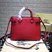 	Modishbags Classic Leather Tote Bag Red - 3