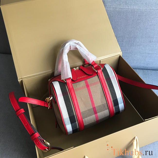 	Modishbags Original Classic Check Bag In Red - 1