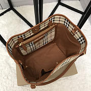 Modishbags Original Check Tote Handbag With Khaki - 3