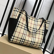Modishbags Original Check Tote Small Handbag With Black - 4