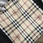 Modishbags Original Check Tote Small Handbag With Black - 3