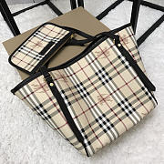 Modishbags Original Check Tote Handbag With Black - 5