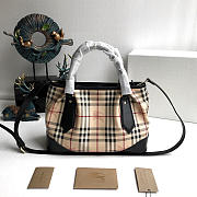 Modishbags Original Check Tote Handbag In Black - 3