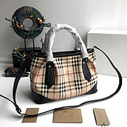 Modishbags Original Check Tote Handbag In Black - 2