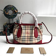Modishbags Original Check Tote Handbag In Red - 5