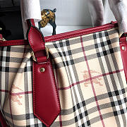 Modishbags Original Check Tote Handbag In Red - 6