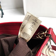 Modishbags Original Check Tote Handbag In Red - 3