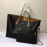 Modishbags Original Leather Shopping Handbag In Black - 1