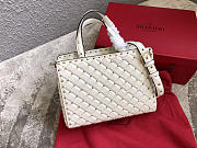 	Modishbags Garavani Rockstud Spike Lambskin Handbag In White - 6