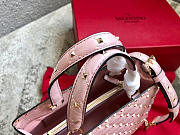 	Modishbags Garavani Rockstud Spike Lambskin Handbag In Cherry Blossom Pink - 3