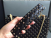 Modishbags Original Lambskin Spike Tote Bag With Black - 5