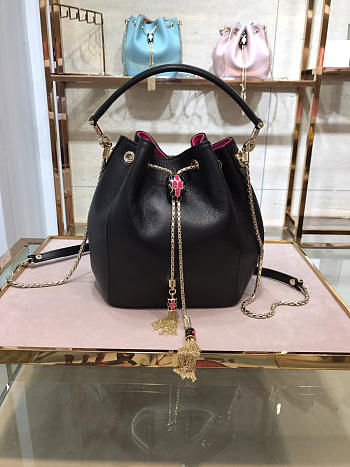 Modishbags  Macaron color Bucket bag in Black