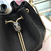 Modishbags Water snakeskin Bucket bag in Black - 6