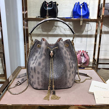 Modishbags Water snakeskin Bucket bag in Grey and Pink