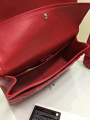 Modishbags Jumbo Flap Red Bag With Silver Or Gold Hardware 30cm - 3