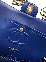 Modishbags Flap Blue Bag With Silver Or Gold Hardware CF1112 - 2