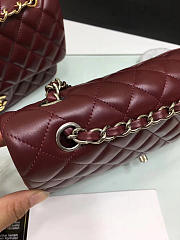 Modishbags Flap Wine Red Bag With Silver Or Gold Hardware CF1112 - 3