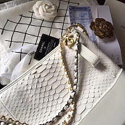 Modishbags Gabrielle Snakeskin small hobo bag White 20cm - 4