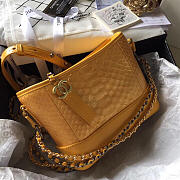 Modishbags Gabrielle Snakeskin small hobo bag Yellow 20cm - 2